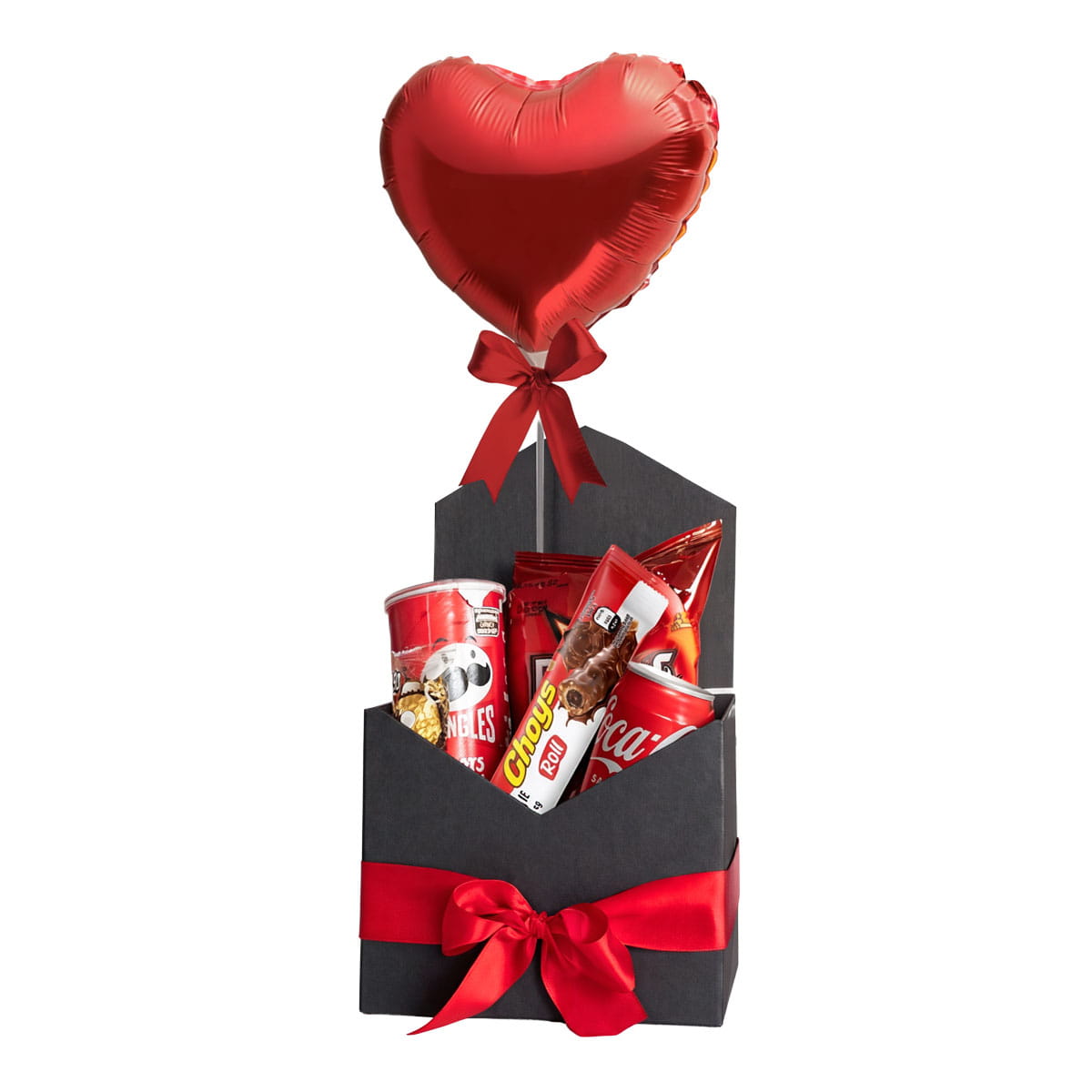 Arreglo de Amor para celebración de Aniversario sobre negro para regalar