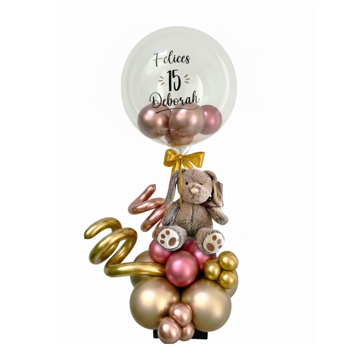 Arreglo de Globos "Rose Gold" Personalizado