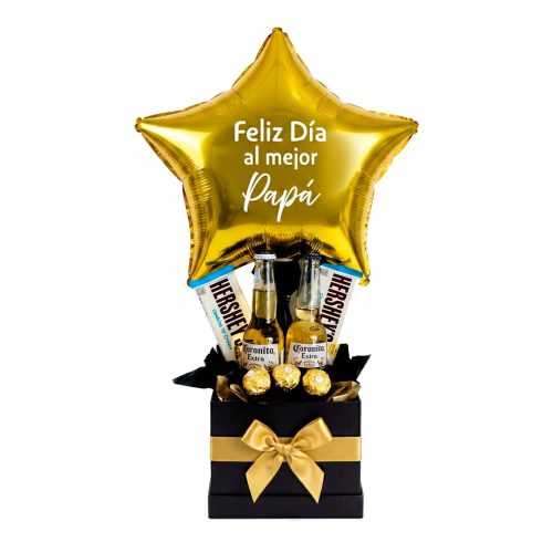 Arreglo de Globos para Papá con Chocolates y Cerveza