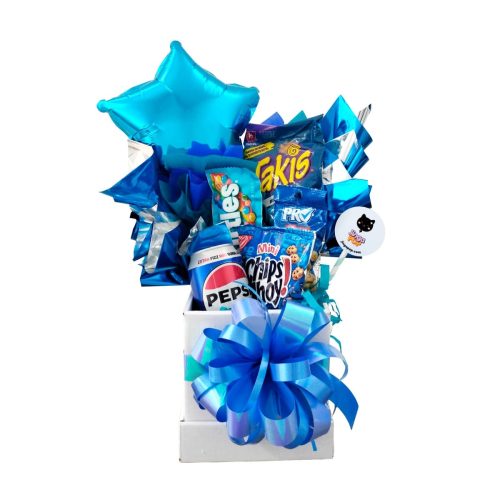 Arreglo con Globo Personalizado para Hombre "Azul"