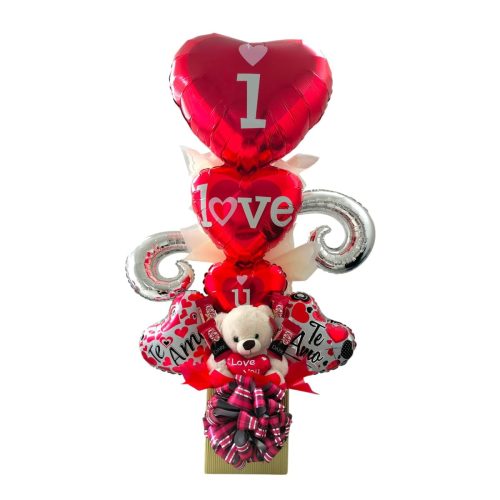 Arreglo de Globos Romántico Premium I Love You