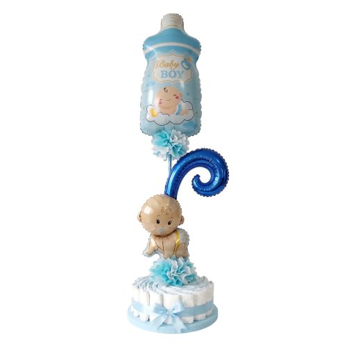 Arreglo de Globos para Baby Shower regalo para niño con pañales