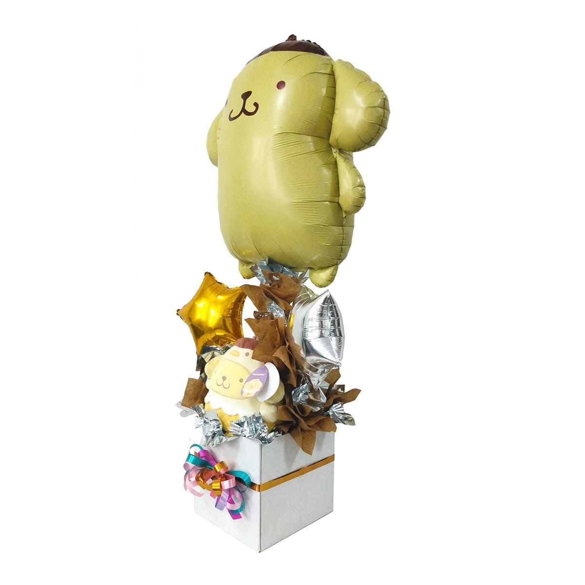 Arreglo de Globos Pompompurin con Peluche - Imagen 3
