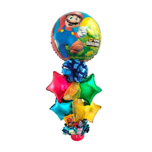 Arreglo de Globos de Super Mario Bros para Regalar en Cumpleaños