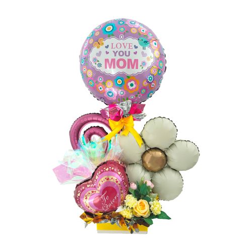Arreglo de Globos para Mamá "Love You Mom"