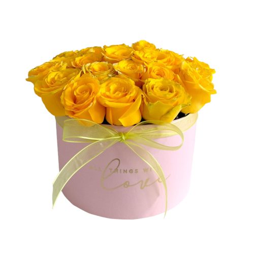 Box Florar redonda con Rosas Amarillas para el 21 de Septiembre