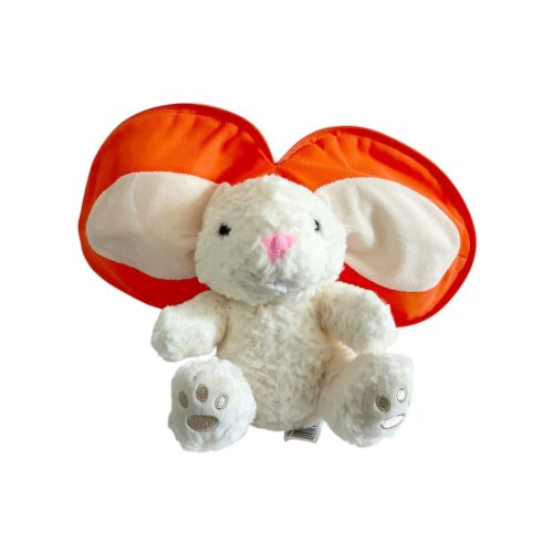 Peluche de conejito blanco fuera de su estuche de zanahoria naranja abierto para Regalar
