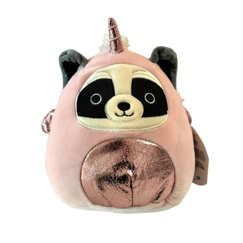 Peluche de mapache Rocky con disfraz de Unicornio Rosa
