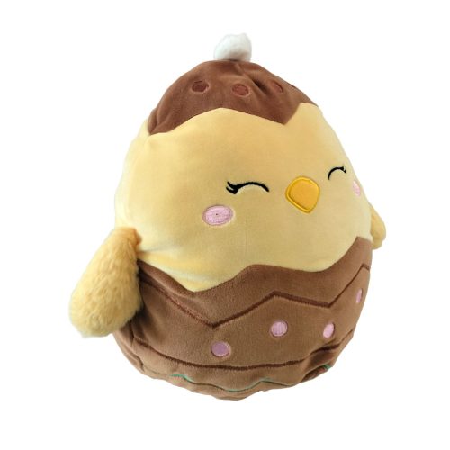 Peluche de pollito Aimee marca Squishmallows con cascarón de Chocolate listo para Regalar en Baby Shower