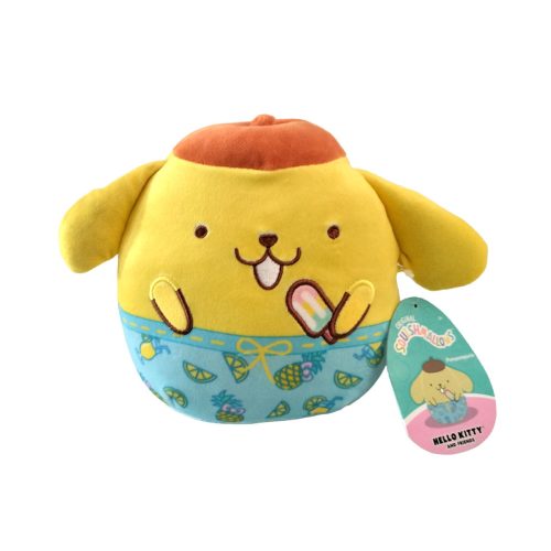 Peluche de Pompompurin edición verano con helado marca Squishmallows colaboración con Sanrio