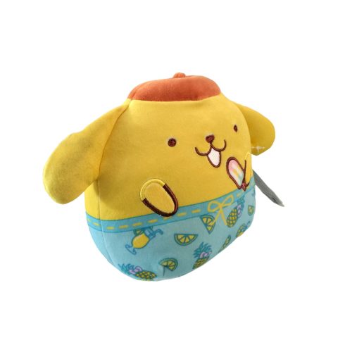 Peluche de Pompompurin Edición Verano marca Squishmallows colaboración con Sanrio para regalar